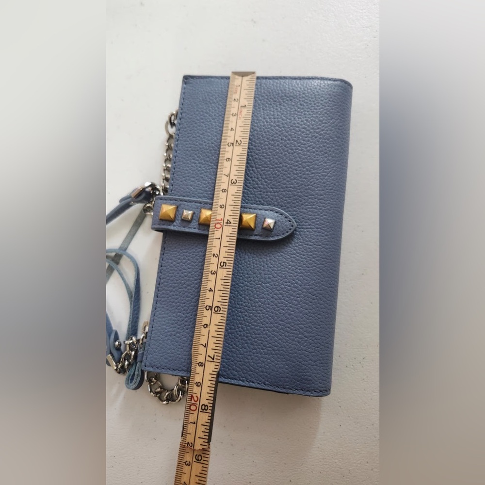 NWOT Rebecca Minkoff Multi Studded Wallet With Chain Strap - Blue - Picture 5 of 9